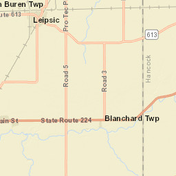 7601-7999 Hancock County Road 16, McComb Street Map