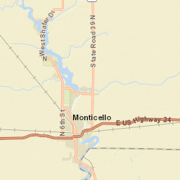 101-199 North Bluff Street, Monticello, IN Street Map