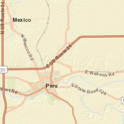 6 N Broadway Peru Indiana Street Map