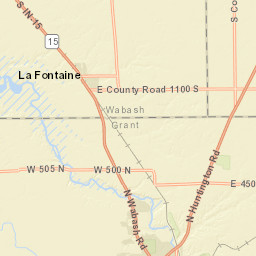 4709 E 1100 S La Fontaine Indiana Street Map