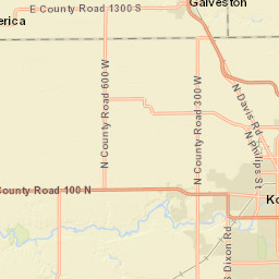 4000-4764 E County Road 1300 South Street Map