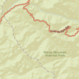 Trail Ridge Road, Rocky Mountain National Park Street Map