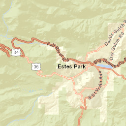 1736-1966 Park Entrance Road, Rocky Mountain National Park, E Street Map