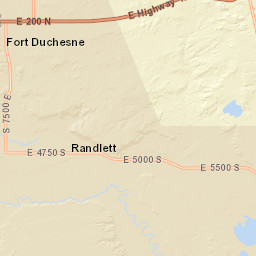 Ar88 Fort Duchesne Randlett UT Street Map