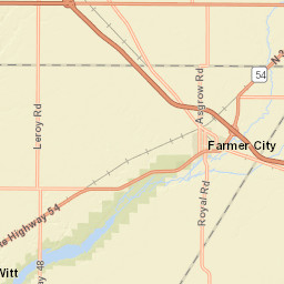 East 200 North Road, Farmer City, IL  Street Map
