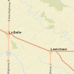 19500-20498 Missouri 16, Lewistown, MO Street Map