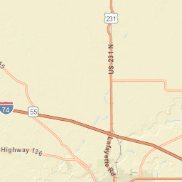 Interstate 74, Crawfordsville, IN 47933 Street Map