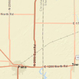 2398 East 900 North Road, Pana, IL 62557 Street Map