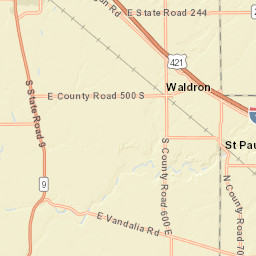 6001-6061 Indiana 244, Waldron, IN Street Map
