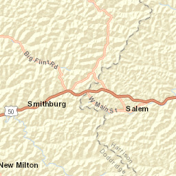 Sherwood-Greenbrier Road, New Milton, WV Street Map