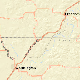 County Road 590 South, Freedom, IN 47431 Street Map
