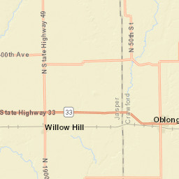 12500-13248 North 200th Street, Oblong, IL Street Map