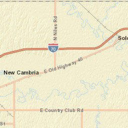 736 N Cunningham Rd New Cambria Street Map