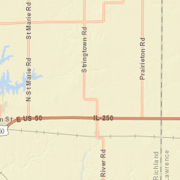 6000-6398 N St Marie Rd Olney IL Street Map