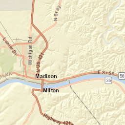 3485-3941 Ohio River Scenic Byway Madison Street Map