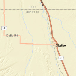 54000-54350 Carnation Rd Olathe CO Street Map