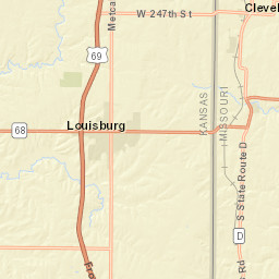 3243-3395 Kansas 68, Louisburg, KS Street Map