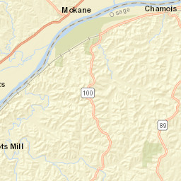 Highway 100, Chamois, MO 65024, USA Street Map