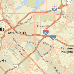 Interstate 55 Fairmont City IL 62201 Street Map