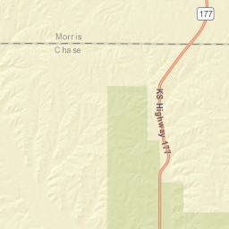 KS-177 Strong City Kansas Street Map