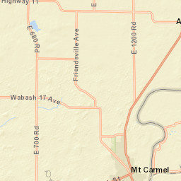 County Road 1, Mount Carmel, IL 62863 Street Map