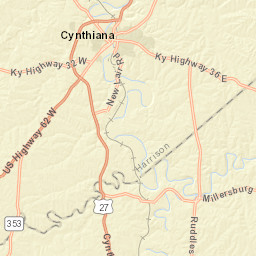 374-398 Williamstown Road Cynthiana KY Street Map