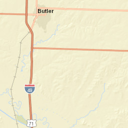 East Mill Street, Butler, MO 64730, America Street Map