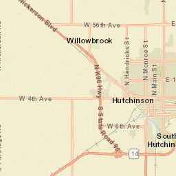 2801-3399 W Clark Rd Hutchinson KS Street Map