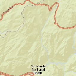 Tioga Road, Yosemite National Park, CA Street Map