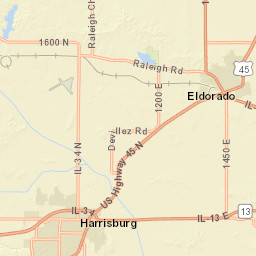 3685-3799 1050 East, Eldorado, IL Street Map