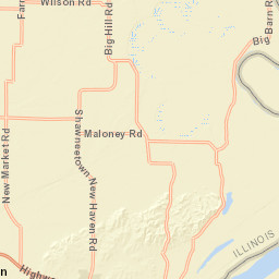 Ohio River Scenic Byway, Ridgway, IL Street Map