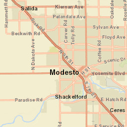 1115-1139 Standiford Avenue, Modesto, CA  Street Map