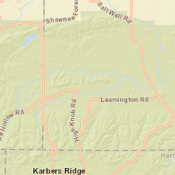 Karbers Ridge Road, Shawnee National Forest Street Map