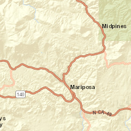 4913-4927 Central Yosemite Highway Mariposa CA Street Map