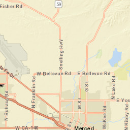 UC Merced, University of California, Merced Street Map
