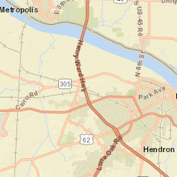 Hinkleville Rd West Paducah Kentucky Street Map