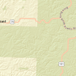 Missouri 76, Mark Twain National Forest Street Map
