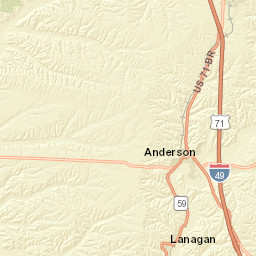 203-209 Oak Street, Anderson, MO 64831 Street Map