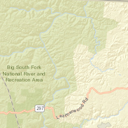 Leatherwood Rd, Big South Fork National River and Recreation  Street Map
