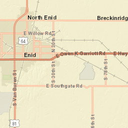 1012-1116 Sequoyah Drive Enid OK Street Map