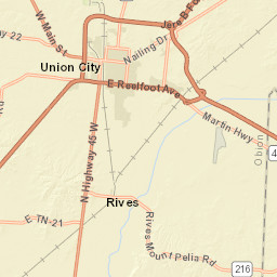 4132 Rives Mount Pelia Road Rives TN Street Map