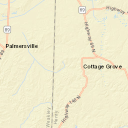 Highway 89, Palmersville, TN 38241, USA Street Map