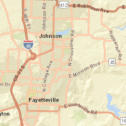 1-99 South College Avenue, Fayetteville, AR  Street Map