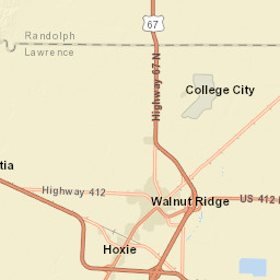 U.S. 63 Hoxie AR 72433 Street Map