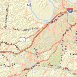 Elder Place / Estes Road, Nashville, Tennessee Street Map