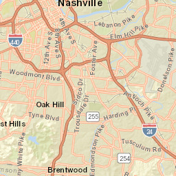 27th Avenue North, Nashville, TN 37203 Street Map
