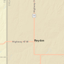 Highway 47, Black Kettle National Grassland Street Map