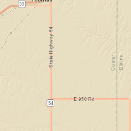 OK-54 Thomas OK 73669 USA Street Map
