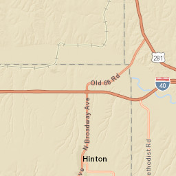 OK-8 Hinton OK 73047 America Street Map