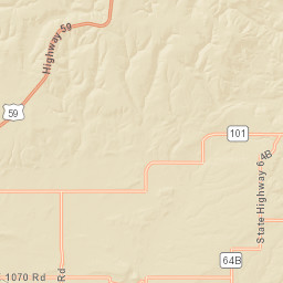 105801-105899 East 1060 Road, Muldrow Street Map